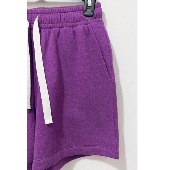 NWT: Spring & Mercer - Women's Purple, Drawstring, Fleece, Sweat Shorts (size S) - Picture 3 of 3